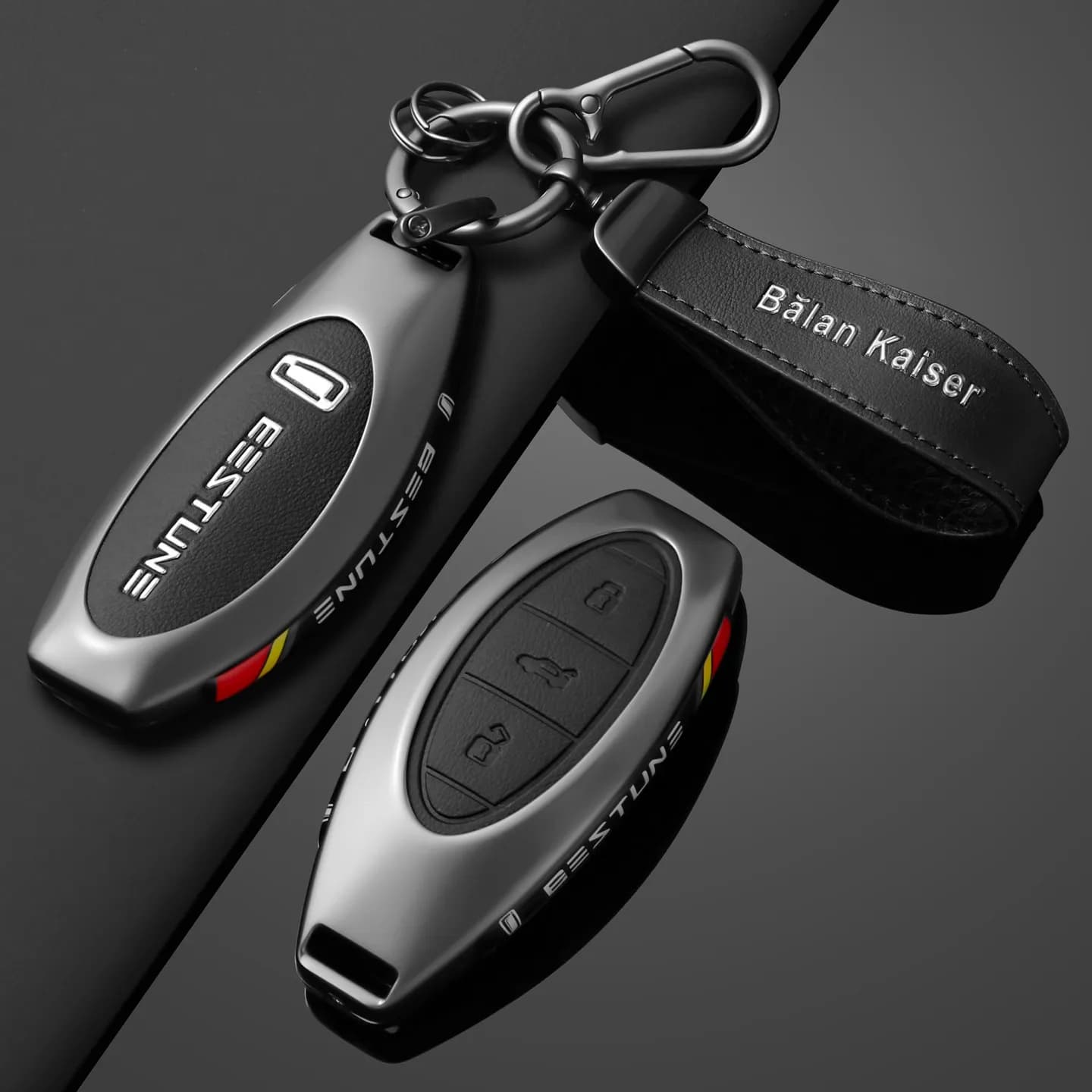 Zinc Alloy Key Fob Cover Case for FAW Bestune B70 2021-2025 Longyao Edition & NAT, Premium Metal Smart Key Protector Shell