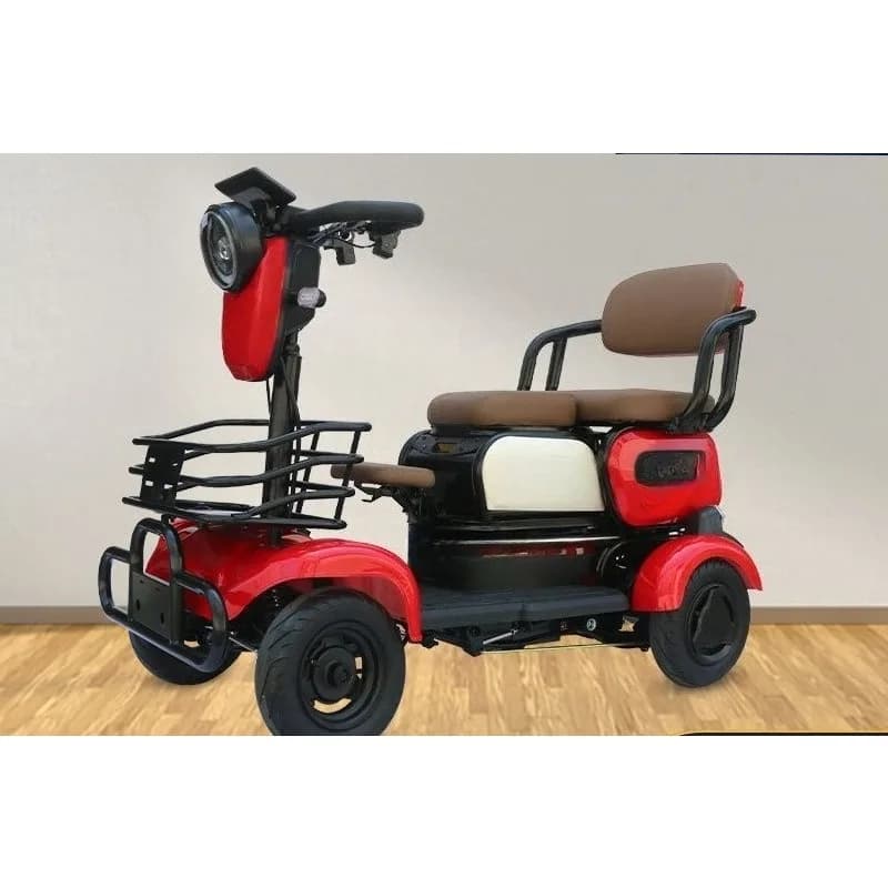 Elderly leisure scooter electric four-wheeled small anti-fall help pick up children battery car