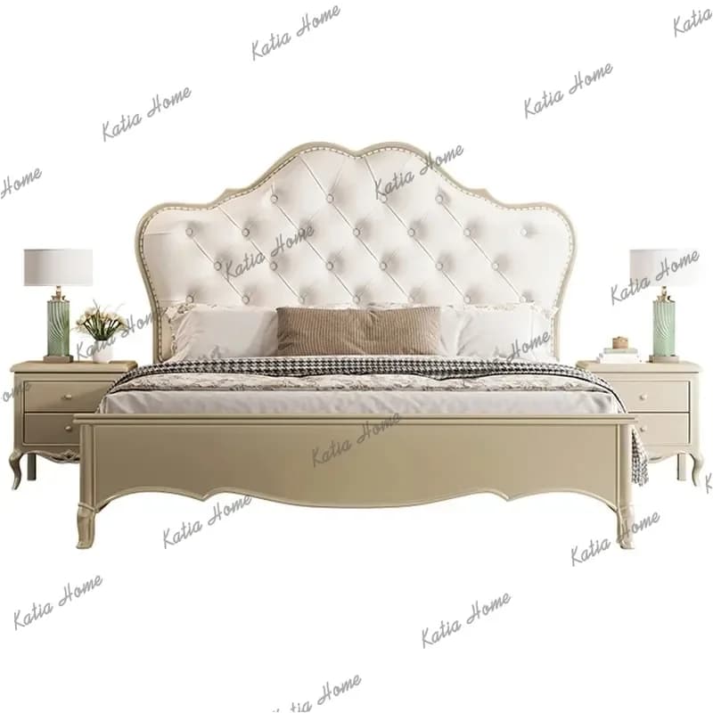 Italian Modern Double Bed Comforter Platform Queen Bases Double Bed Headboards Storage Bedframe Lit