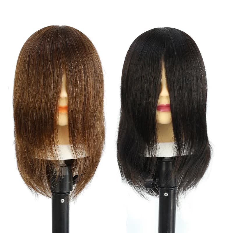 Professional Salon Real Hair Training Head Mannequin For Hairdressers