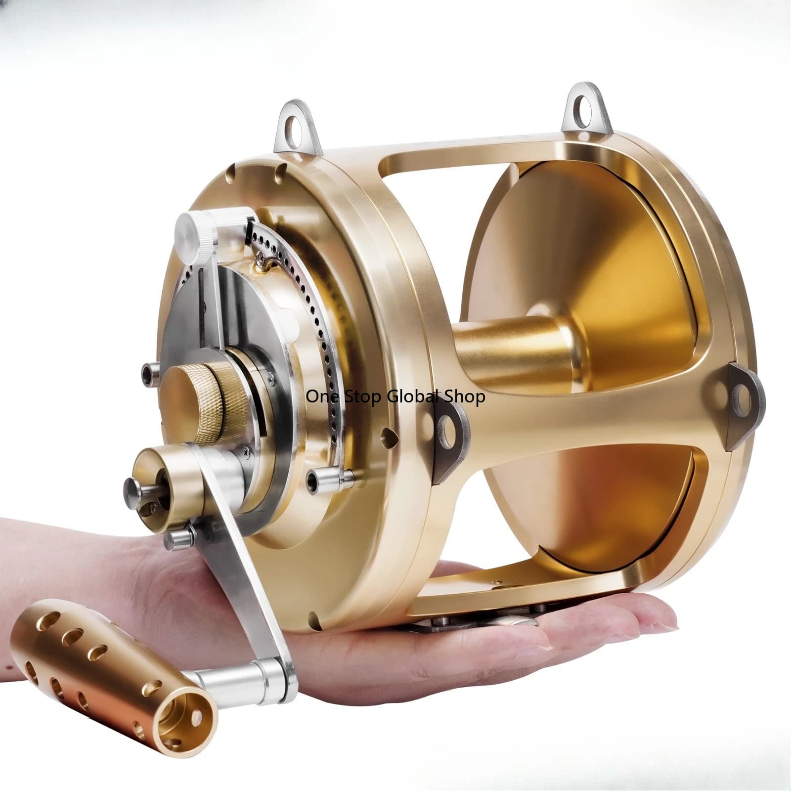 Ocean Boat Drum Fishing Reel Big Game Trolling Reel and Rod Combo for Saltwater