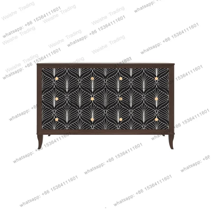 LJY American retro solid wood bedroom locker decoration living room entrance wall storage cabinet