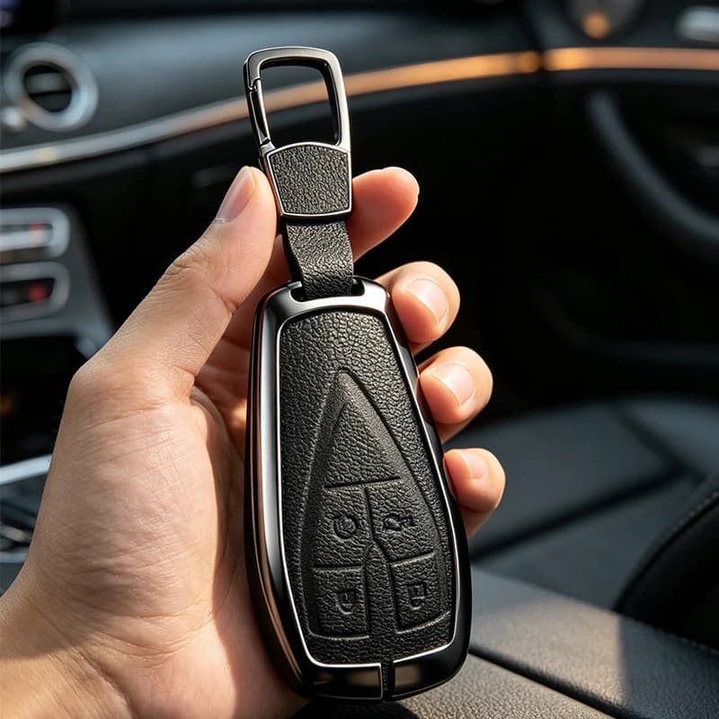 Zinc Alloy Leather Car Key Case Cover for Changan Oshan X7 Plus X5 Plus Z6 520 530 Protection Shell Accessories