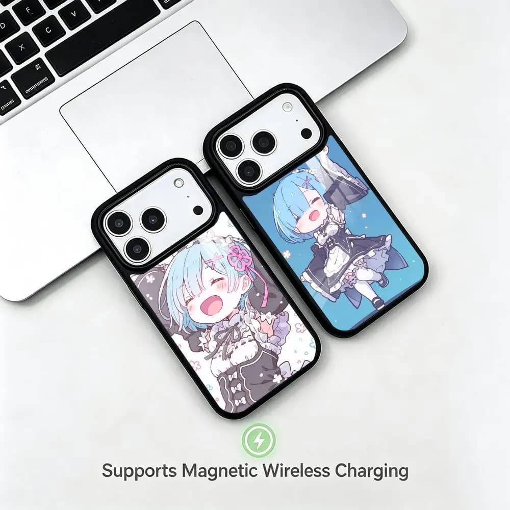 Re Zero R-Rem gift Phone Case For iPhone17,16,15,14,13,12,11 Plus,Pro Allows magnetic wireless charging