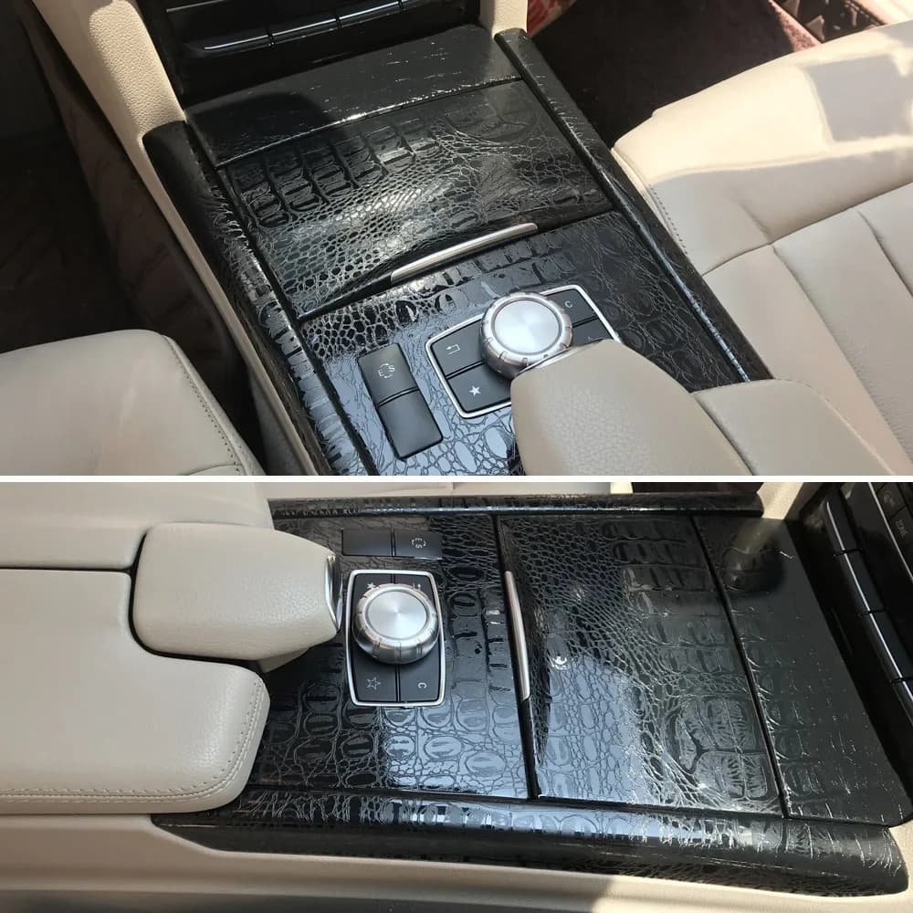 For Mercedes E Class W212  Interior Central Control Panel Door Handle 5D Carbon Fiber Stickers Decals Car styling Accessorie