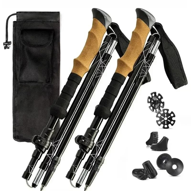 High-quality ski poles foldable 5-section Nordic canes canes hiking poles