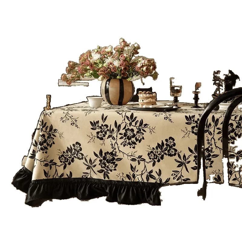 Medieval retro living room dining table mat high-end tablecloth household