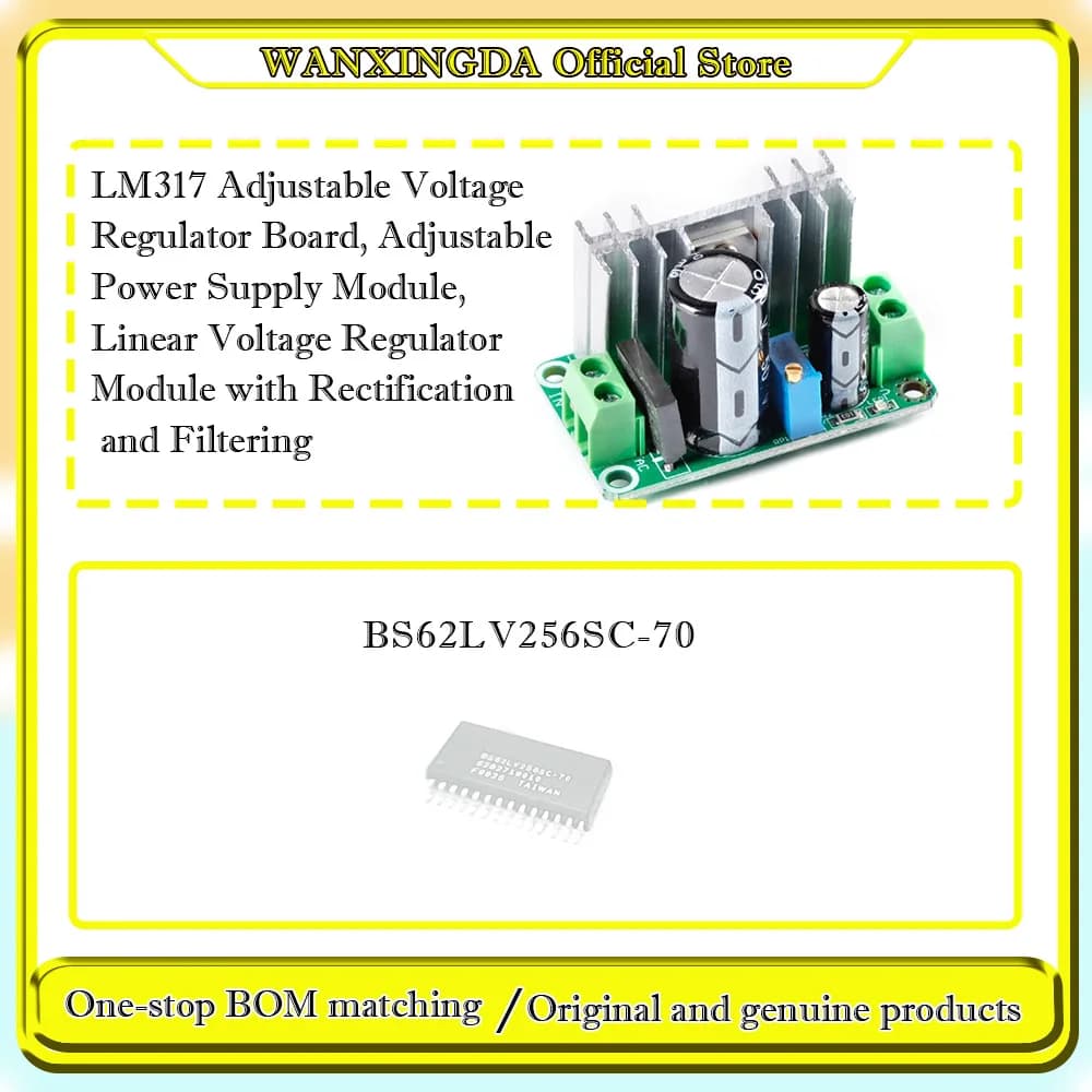 BS62LV256SC-70 BS62LV256SCG-70 BS62LV256SCP70   LM317 Adjustable Voltage Regulator Board, Adjustable Power Module