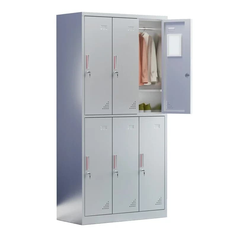 Stainless steel locker, bathroom dormitory changing wardrobe, storage cabinet, staff locker