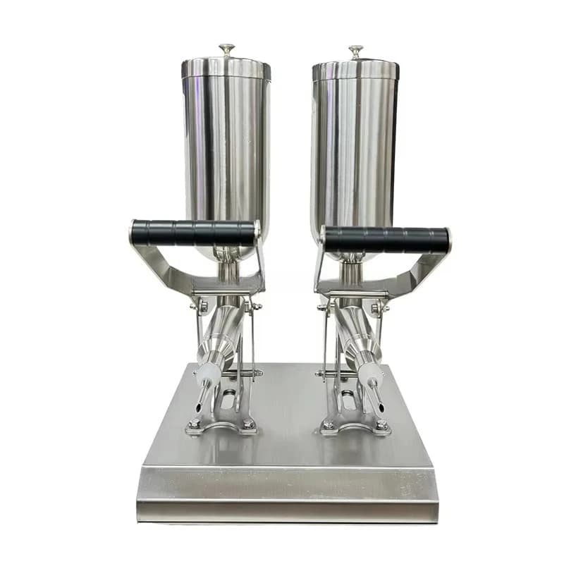 2 Heads Churros Filler Machine Donut Jam Filling Equipment for 5L