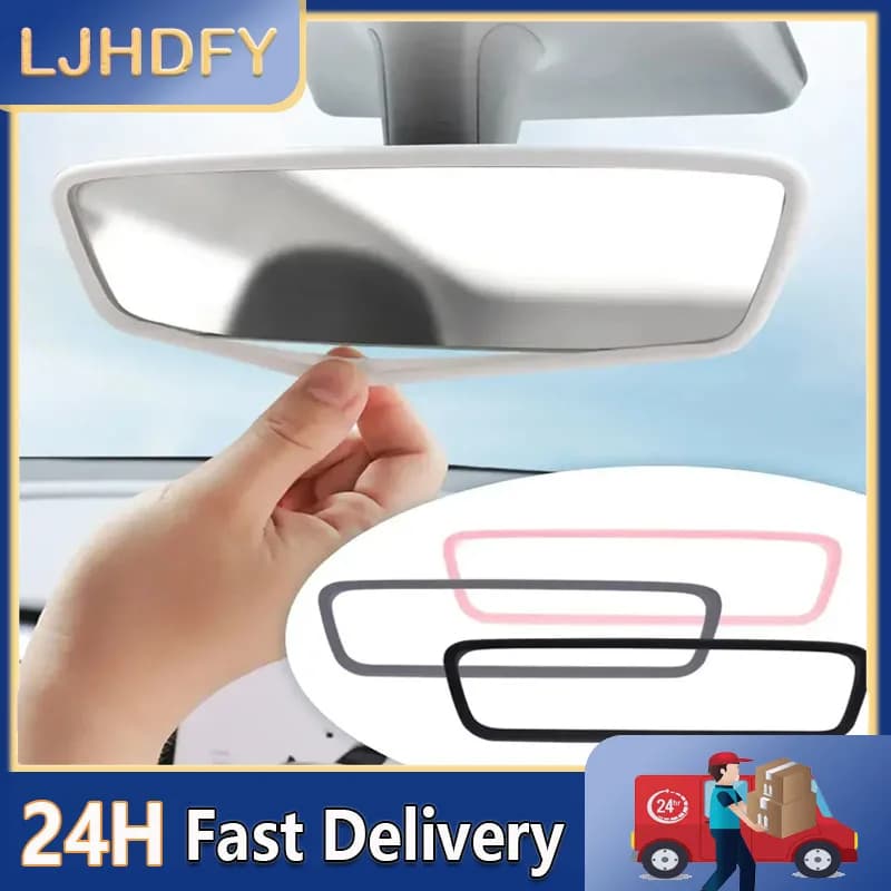 Rearview Mirror Protection Frame Silicone Rear View Mirror Protector Frame for Tesla Rearview Mirror Edge Protection Cover