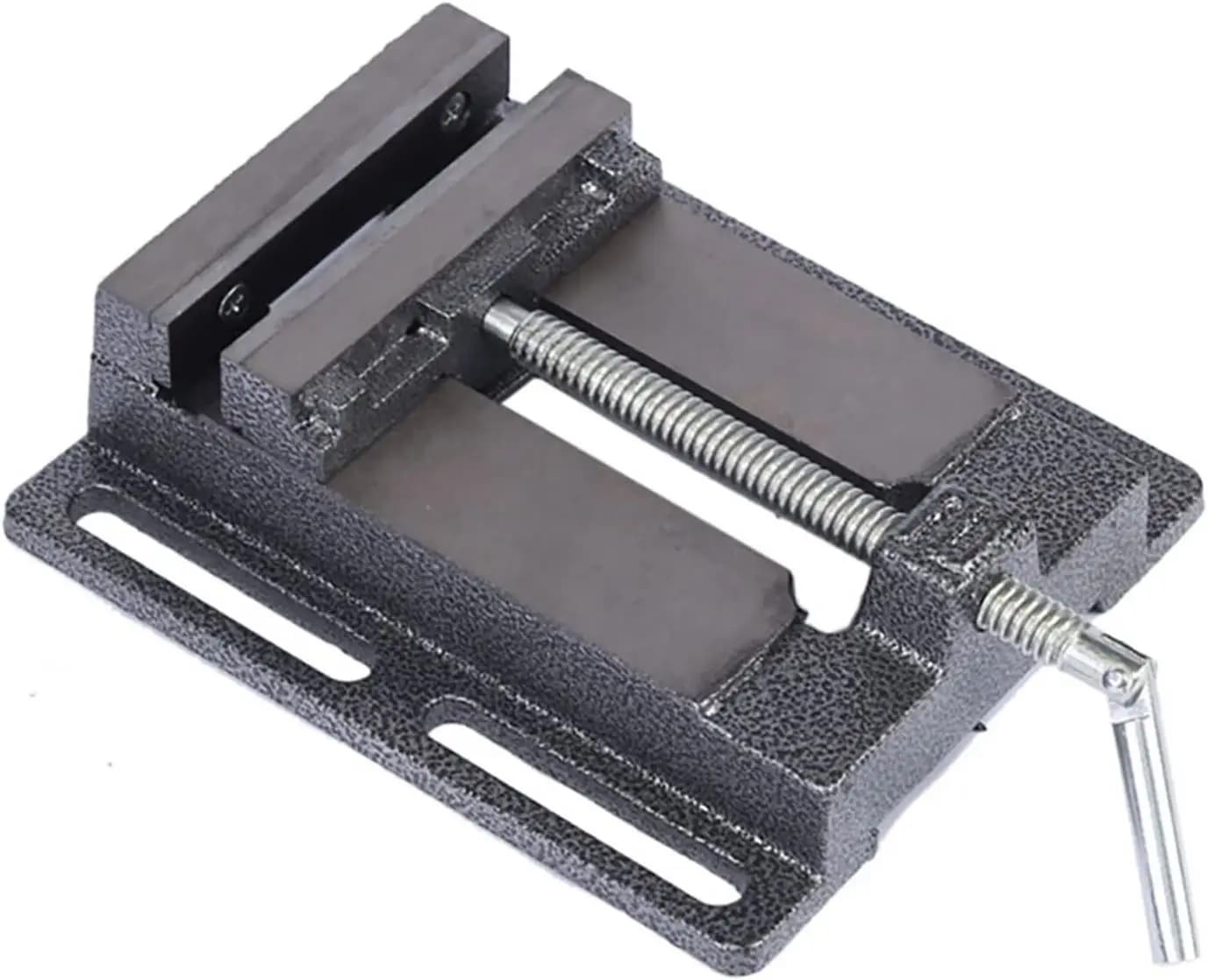 Multi-Size 2.5-6 Inch Industrial Bench Vise with Fixed Base for Precision Drilling Press and Woodworking Applications