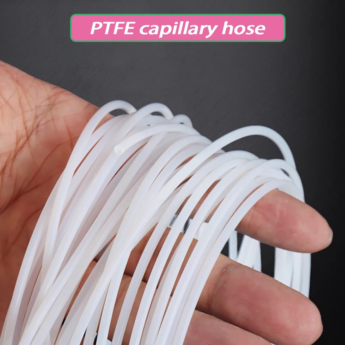 PTFE Tube ID 0.3/0.5/0.6/0.8/1/1.2/1.5/1.6/1.8-4mm  Capillary Insulated Hose Rigid Pipe Temperature Corrosion Resistance