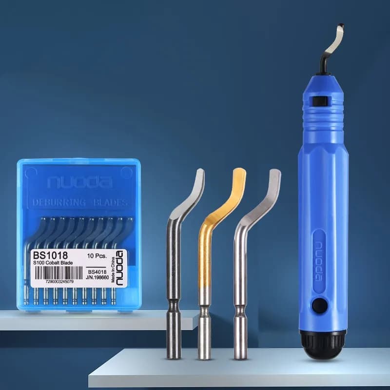 Deburring Tool with 11 HSS Steel Blades, 360 Degree Rotary Head Deburring Tool for Metal Resin Plastic 3D Printing Wood