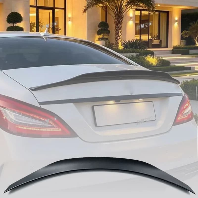 PSM Style Real Carbon Fiber Rear Trunk Spoiler Lip Wing For Mercedes-Benz CLS-Class W218 Car Modification Accessories
