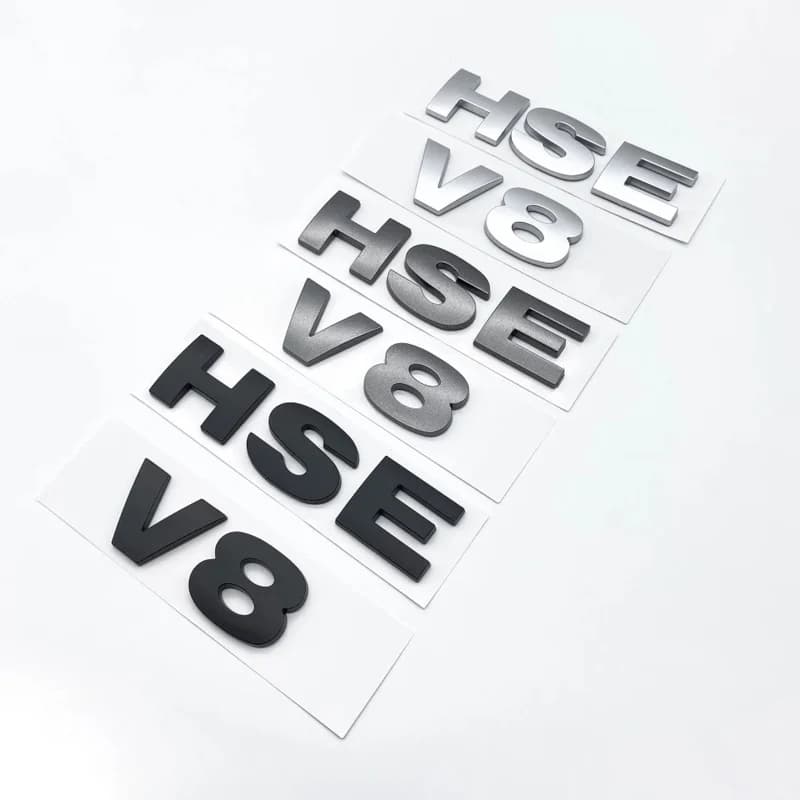 3D ABS Car Rear Trunk Words Letter V8 HSE Logo Emblem Badge Decals Sticker For Land Rover Discovery 3 4 Freelander 2 Accessories