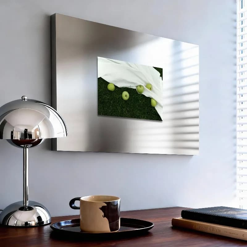Stainless Steel Magnetic Decorative Painting Bauhaus Frameless Wall Art Modern Minimalist Picture for Living Dining Home Decor