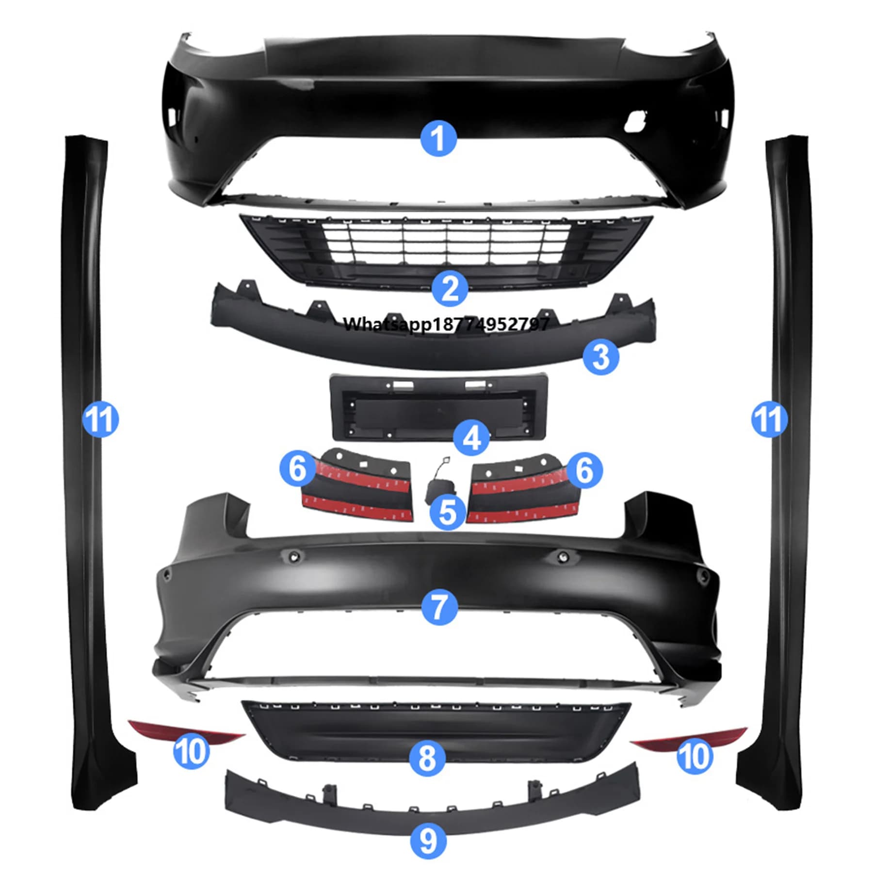 Assassin Kit Modified Body Kits case for  Model 3, High Quality PP Bodykit