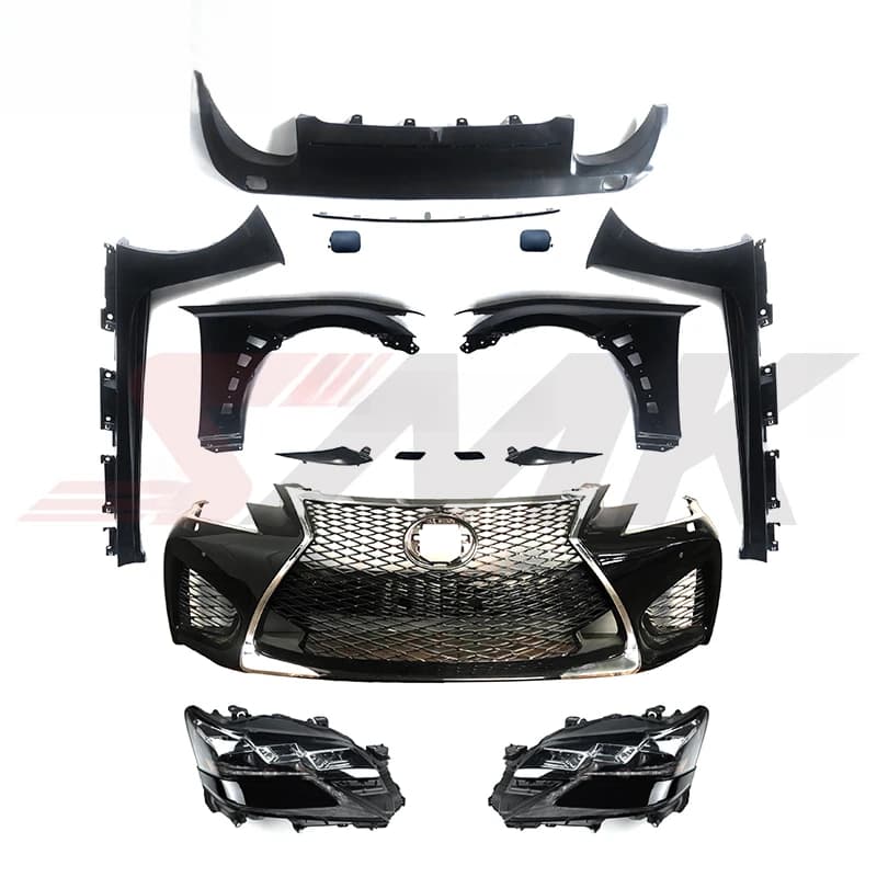 Sturdy SMK Full Body Conversion Kit Front Rear Bumper Side Skirts GS F Look Sport Style Universal Fit Car Guard