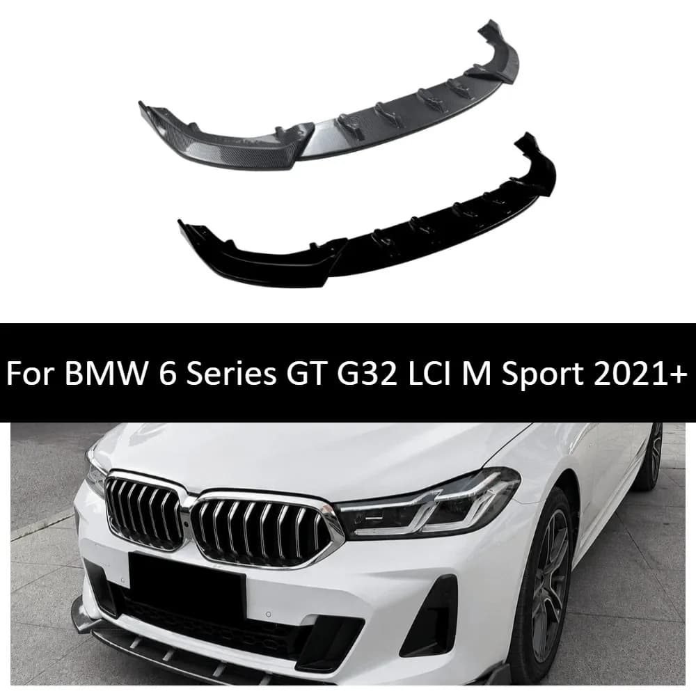 Front Lip Splitter For BMW 6 Series GT G32 LCI M Sport 2021+ Front Bumper Spoiler Chin Body Kit Exterior Tuning Car Styling Trim