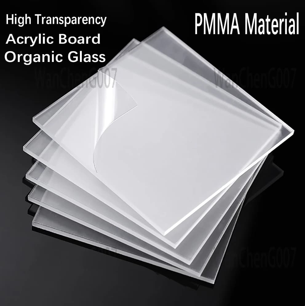 Thickness 1/2/3/4mm Acrylic Plate for LED Light Base Transparent Plexiglass Sheet  DIY Display Handmade Processing Custom