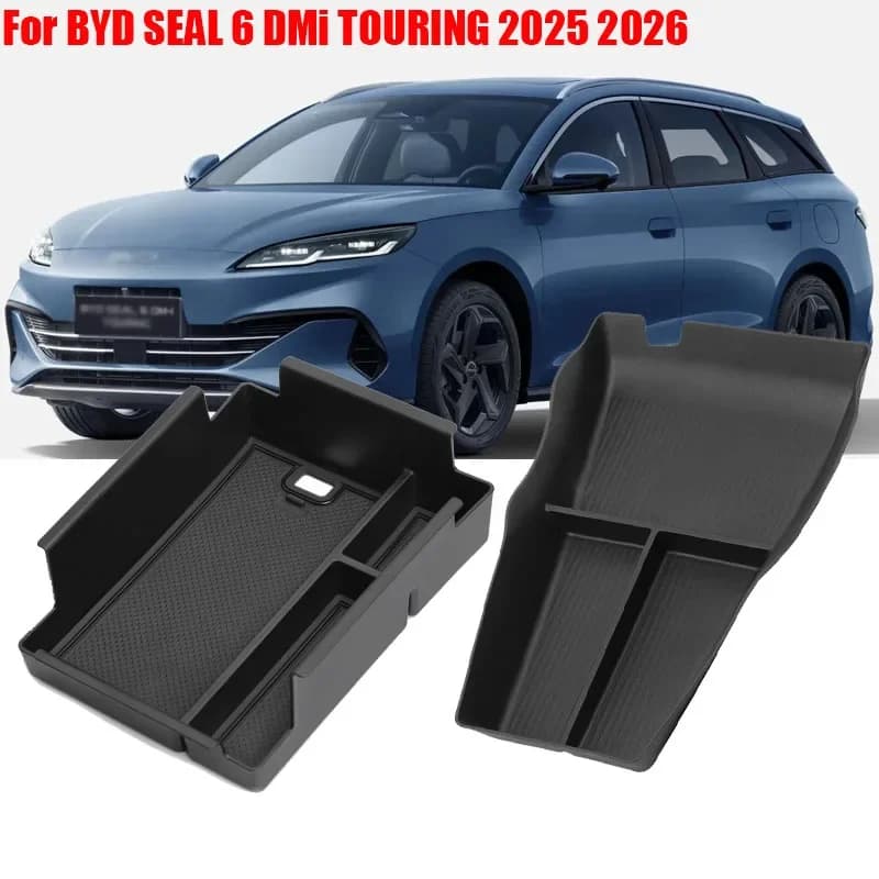 Car Center Console Stowing Tidying For BYD SEAL 6 DMi TOURING 2025 2026 Armrest Storage Box Storage Tray Interior Accessories