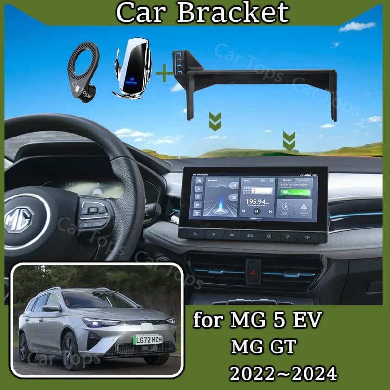 Car Mount for MG 5 MG5 EV MG GT 2022 2023 2024 Screen Mobile Phone Holder Wireless Charging Stand Gravity Bracket Accessories