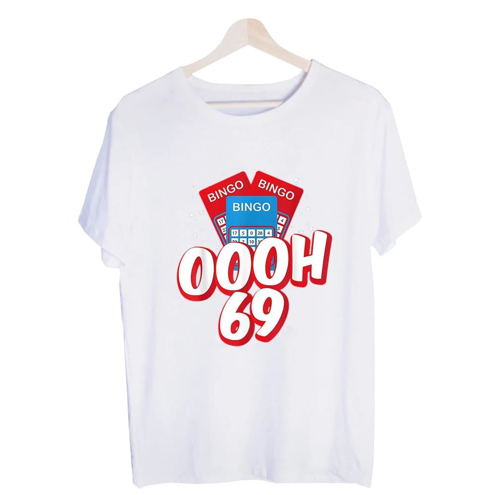 Men's Bingo Card and Number Print Graphic Tee, Short Sleeve Crew Neck T-Shirt for Casual Game Night Outfits