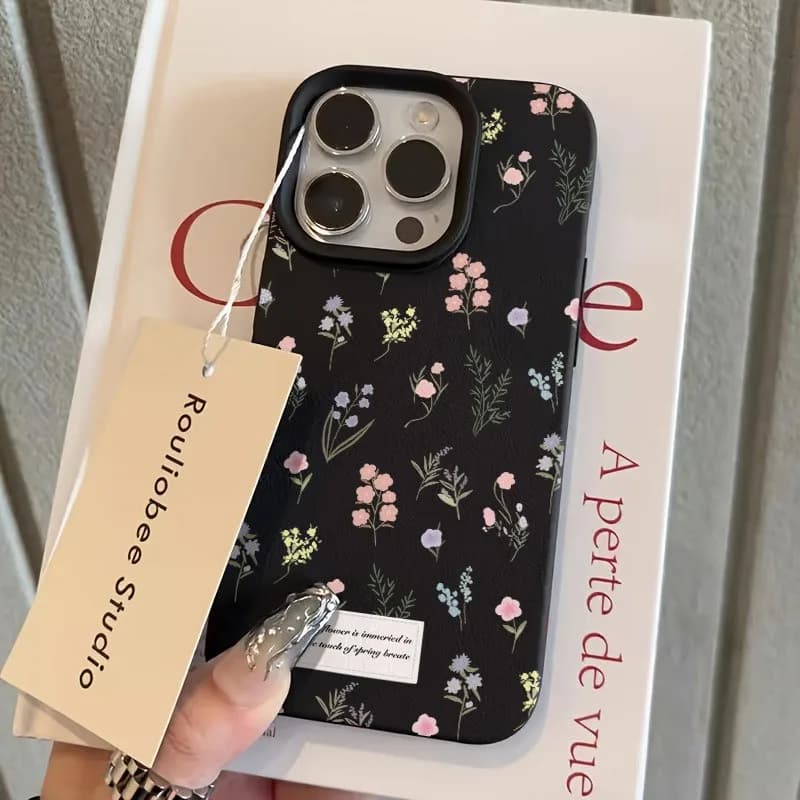Full-Cover English Floral Phone Case Soft Cover For Samsung Galaxy S25 S24 Ultra 5G S23 FE S22 S21 Plus A26 A25 A24 A36 A56 A16