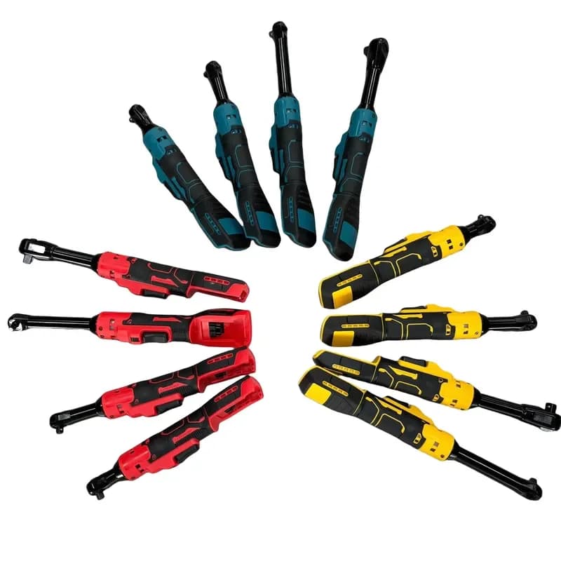 1/2" Portable Cordless Electric Ratchet Wrench 3/8" Brushless Right Angle Battery Power Gear Wrench High Torque Ratchet