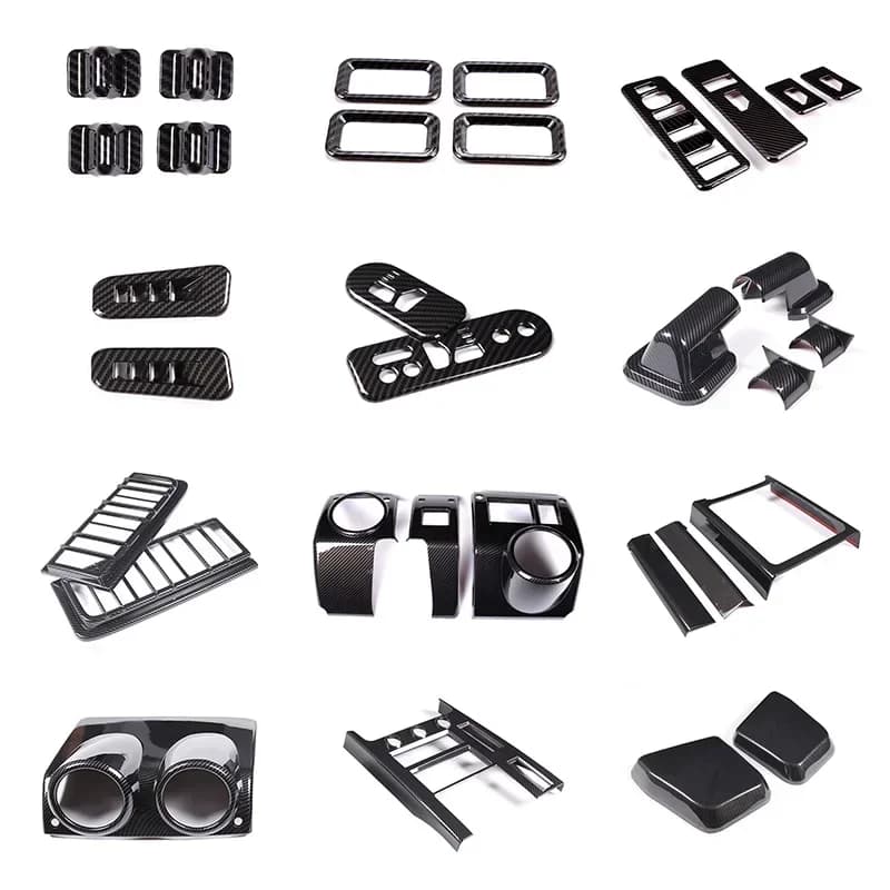 ABS carbon fiber For Hummer H2 2003-2007 Car Central Control Dashboard Navigation Panel Sticker interior protection accessories