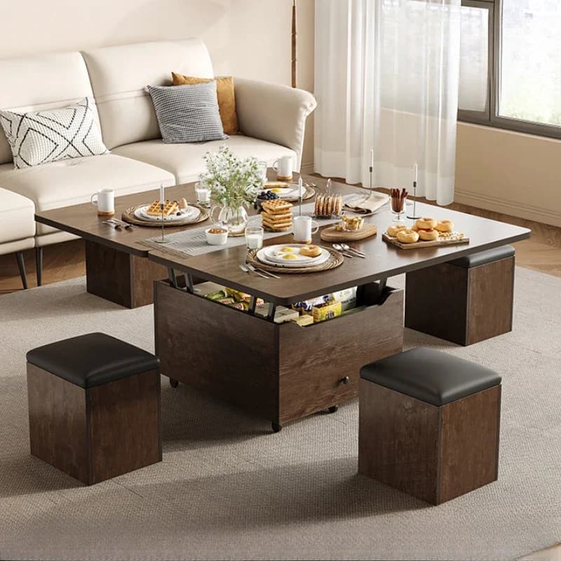 Clear Nordic Hardcover Coffee Table Luxury Modern Design Living Room Coffee Table Folding Floor Centro Salon Furniture For Home