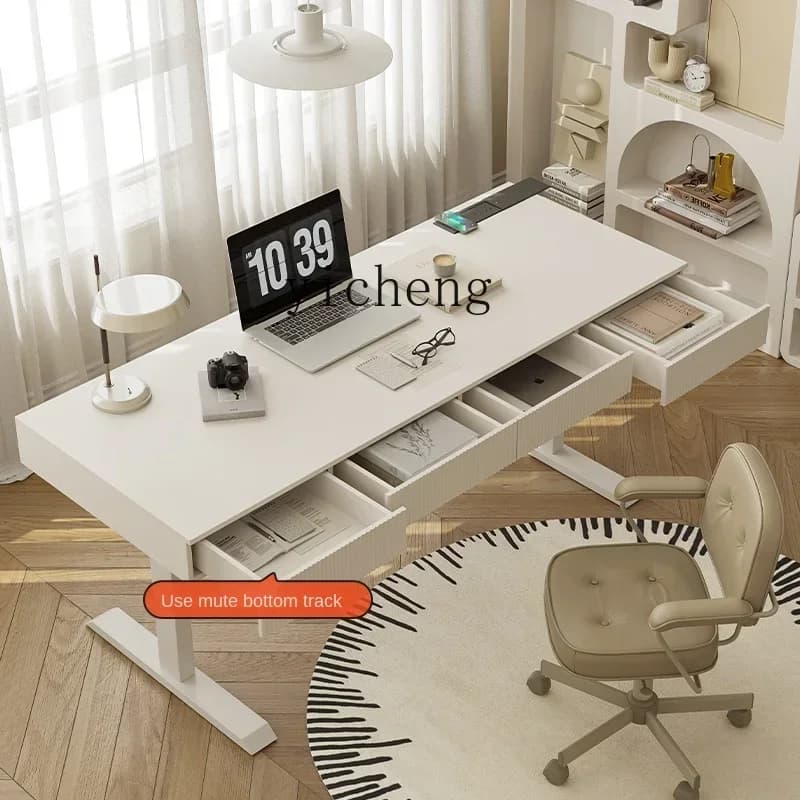 CZ-18 French Height Adjustable Electric Standing Desk Smart Office Workbench with Drawer for Home Study