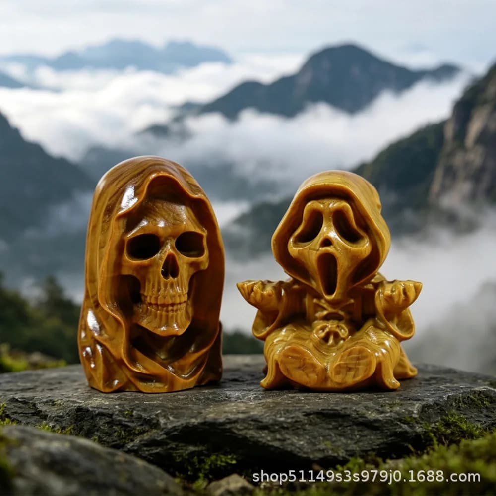 Nut Shell Carved Chinese Zodiac Animal Charm Wenwan Hand Piece Desktop Display Wood Craft Ornament