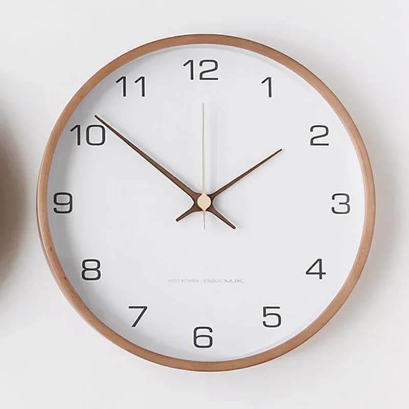 2026 Light Luxury Solid Wood Wall Clocks Modern Nordic Creative Wall Clock Fashion Personality Wall Clock Living Room Home Decor