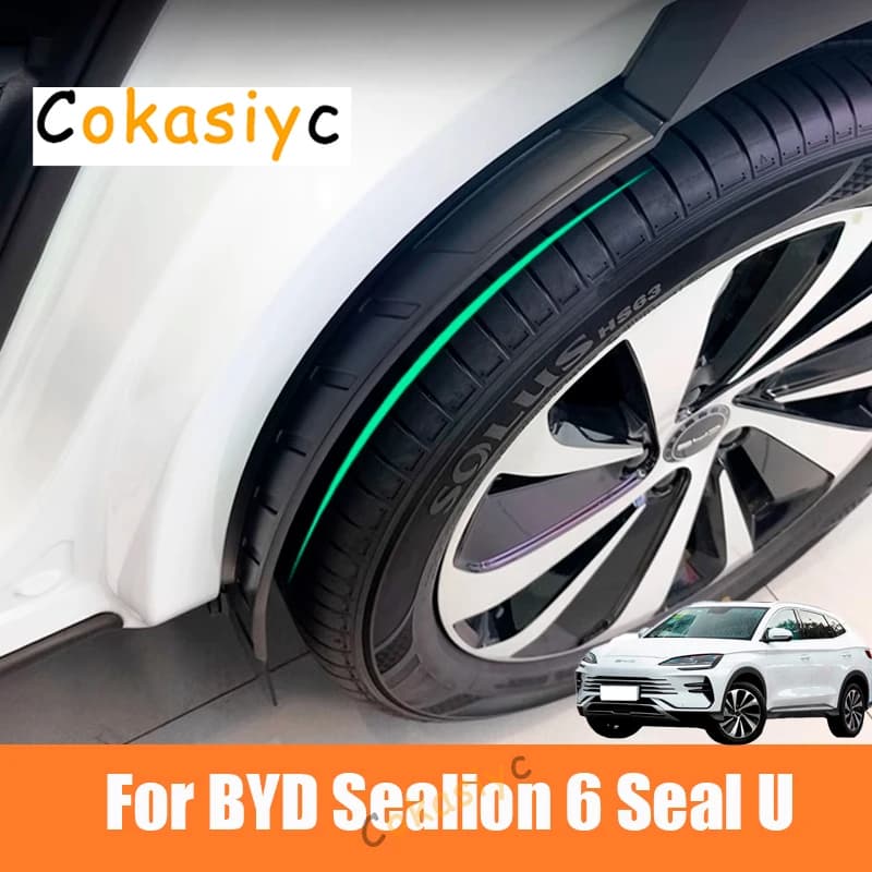 For BYD SEAL U SEALION 6 2023 2024 2025 Car Rear Wheel Arch Flare Fender Liner Splash Guards ABS Mud Flap Protect Accessories