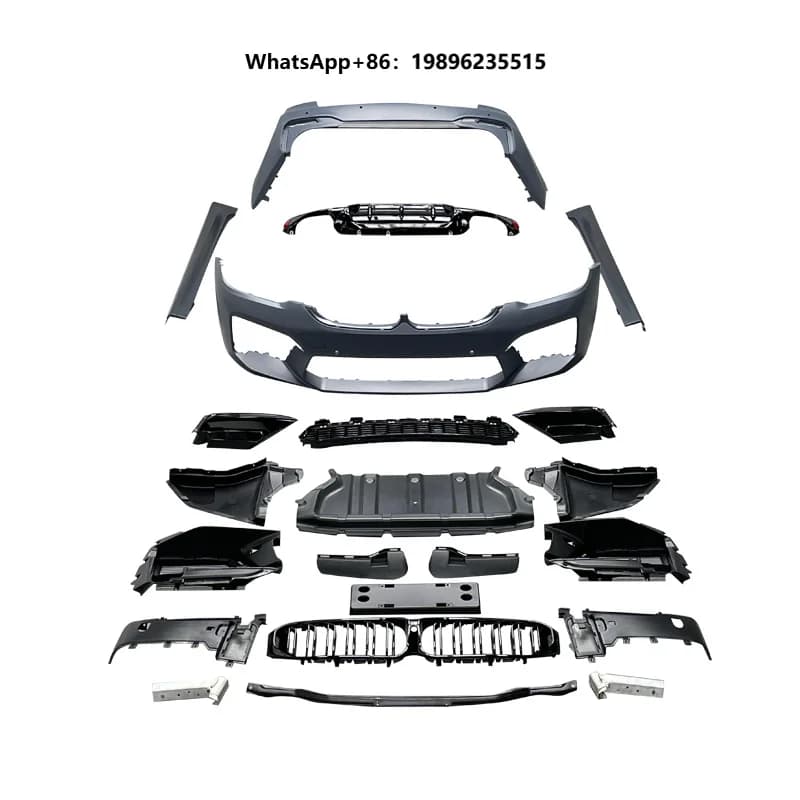 For G30 M5 Body Kit for G30 18-20 Upgrade to M5 Style Include Car Bumper Side Skirt With Grill 2021-2023