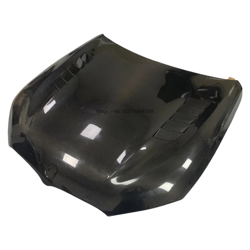 V Style Carbon Fiber Front Bumper Hood Bonnet for  F91 F92 F93 M3 G14 G15 G16 840 850 2019-up