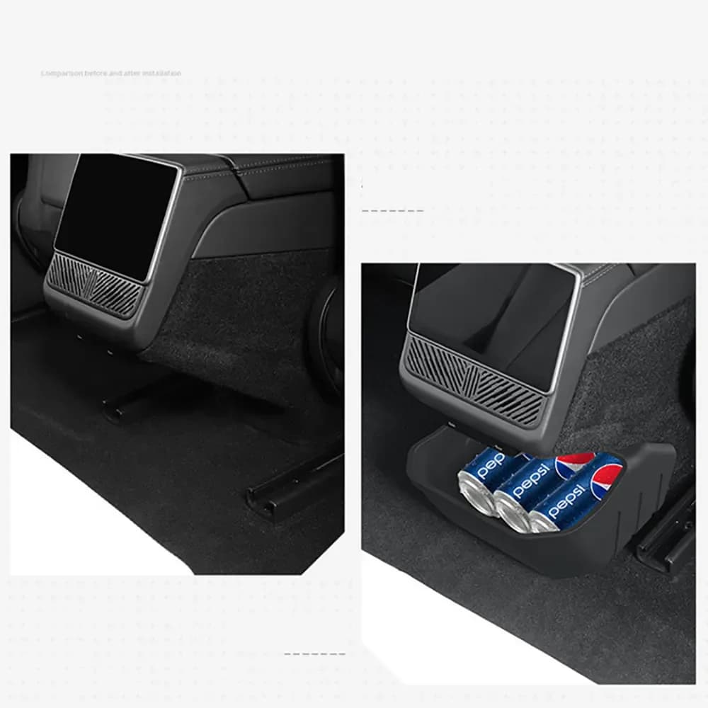 Back seat Rear Air Outlet Rear Seat Storage Box For Tesla Model 3 Highland 2024 Waterproof Rear Seat Organizer Tray