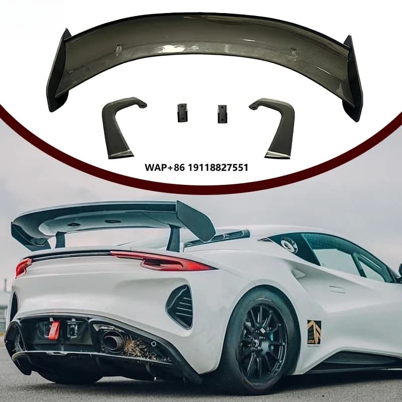 High Quality Dry Carbon Fiber Wing Rear Spoiler for Lotus Emira Trunk Spoiler GT4 Style Auto Parts
