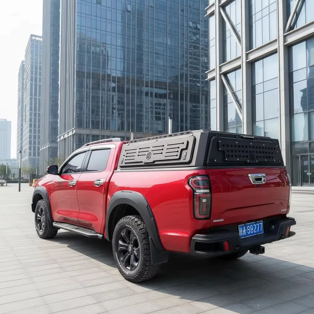Lockable Manual Pickup Truck Bed Cover Aluminum Alloy Hard Top Waterproof No Drill Installation Great Wall POER Cannon