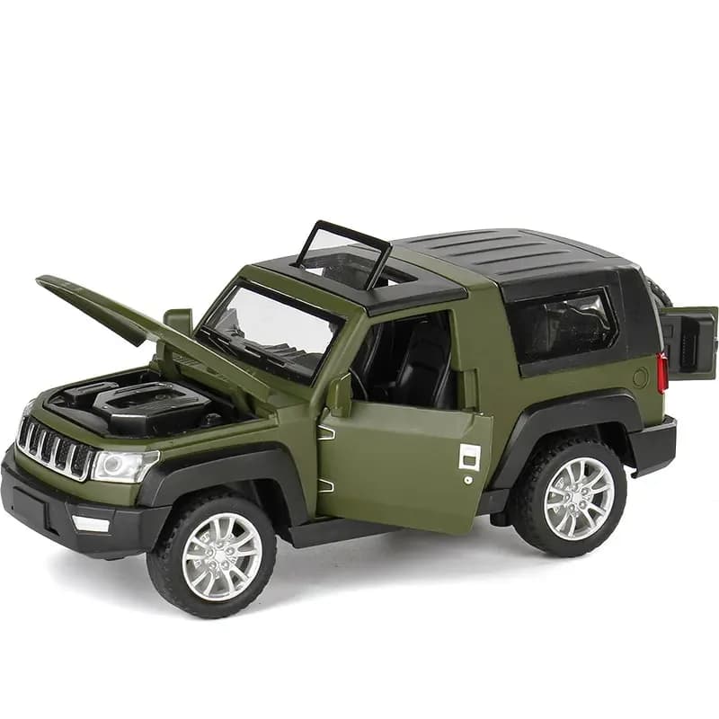 Simulation Alloy Car Model, Off-Road Vehicle, Tabletop Decoration, Micromodel Collection, Display Display, Peking BJ40 SUV, 1:32