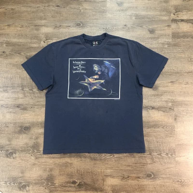 SAINT OF MICHAEL 1:1 American Style Fashion Streetwear Vintage Clothing Loose Tops Oversized Tee Summer T Shirt Men