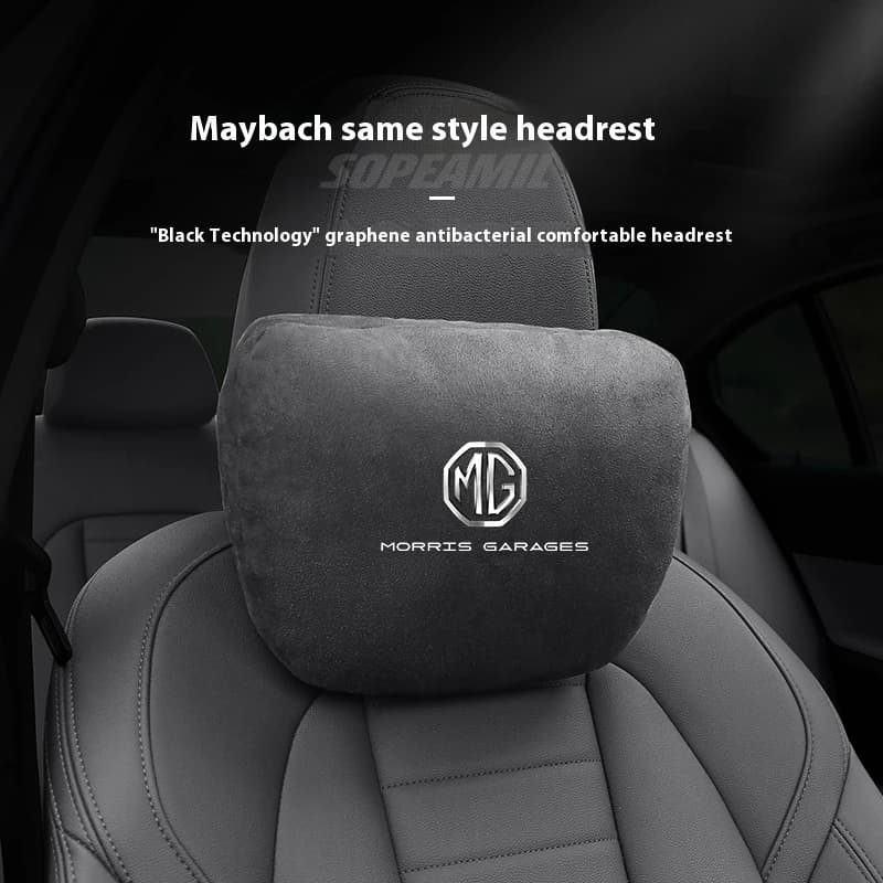 MG ZS HS ES5 MG4 Electric EV S5 EV MG3 MG5 MG6 MG7 ONE EZS Suede Car Headrest Neck Support Seat Lumbar cushion Soft Neck Pillow