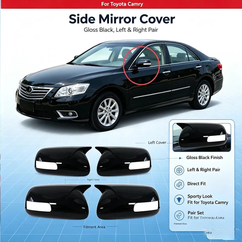 Suitable for Toyota sixth-generation Camry horn rearview mirror cover modification 06-1 car reversing mirror housing