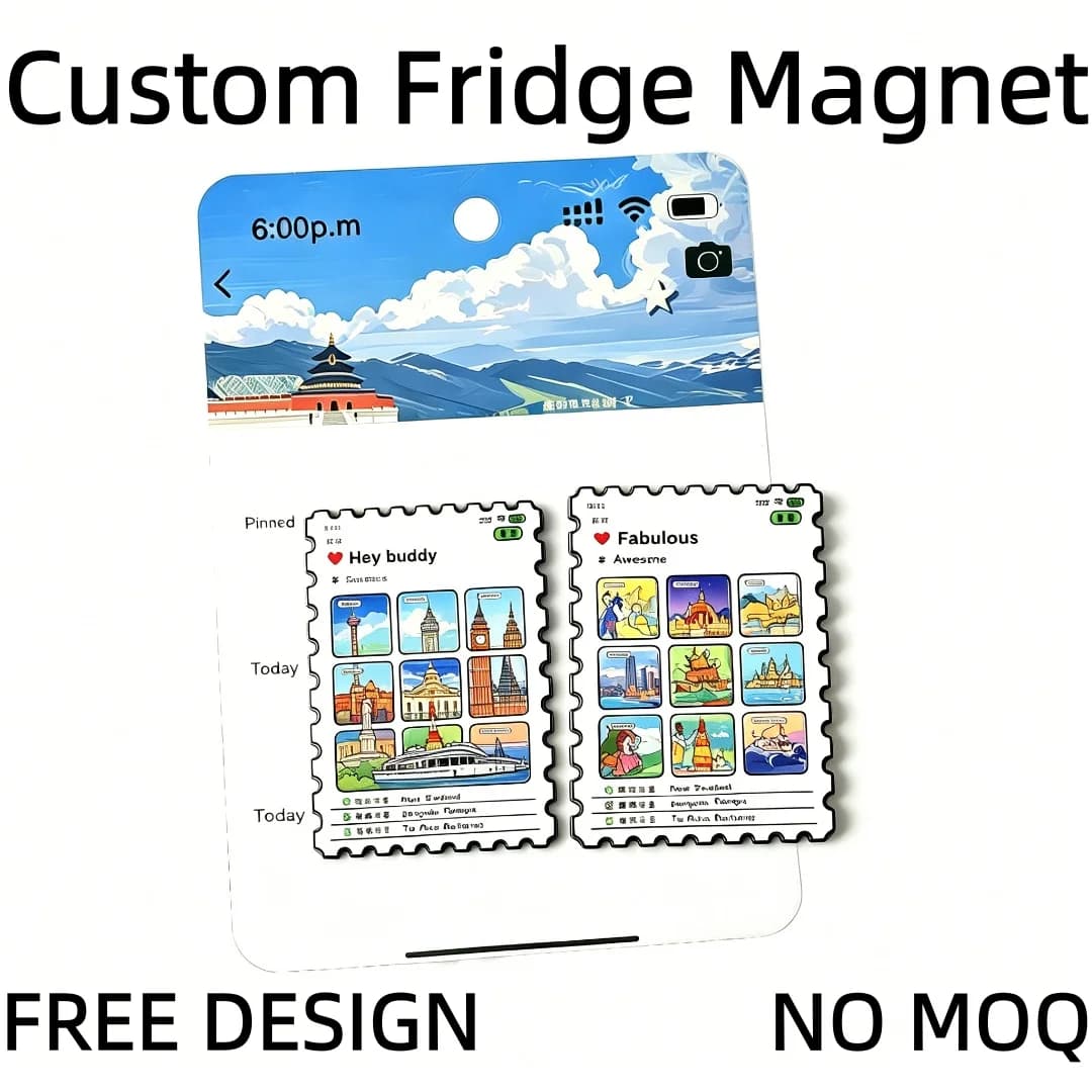 Custom Printed 2D 3D Metal Refrigerator Magnets Soft Enamel Fridge Magnets Countries Tourist Souvenirs Fridge Magnet