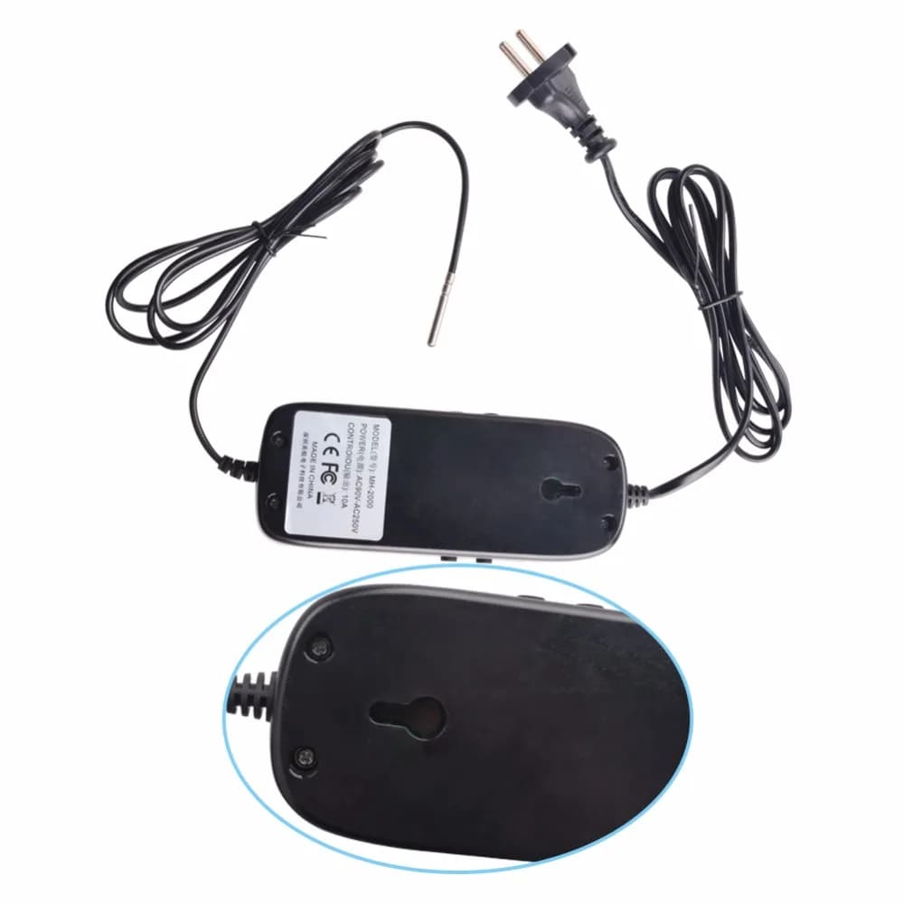 2000 AC 90-250VFish Intelligent Temperature Controller with Socket -40~ 120C Microcomputer Thermostat