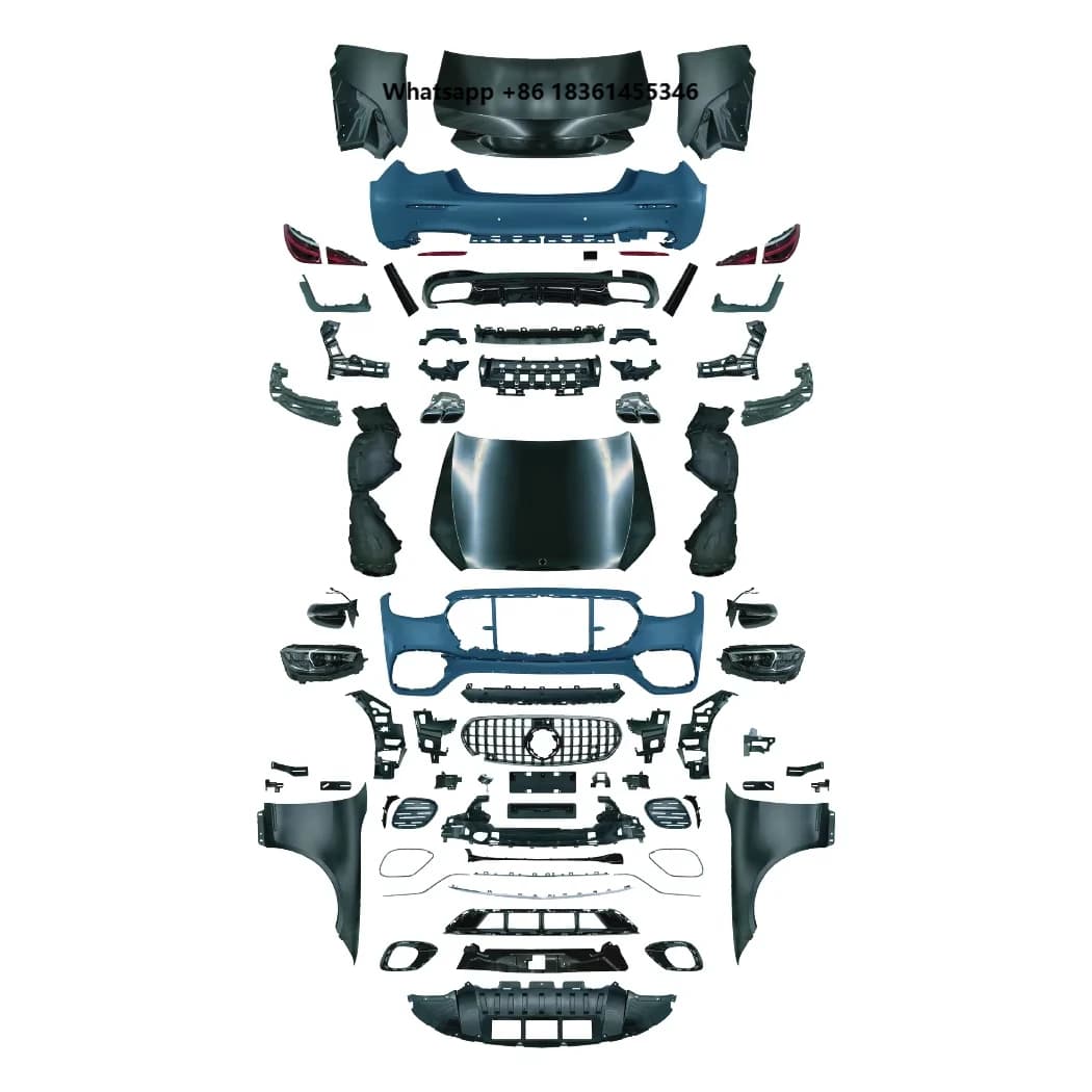 Auto Parts Bodykit for S-class 2005-2013 W221 Facelift to W223 S63 Car Bumper Tail Throat Hood with Grill Full Kits