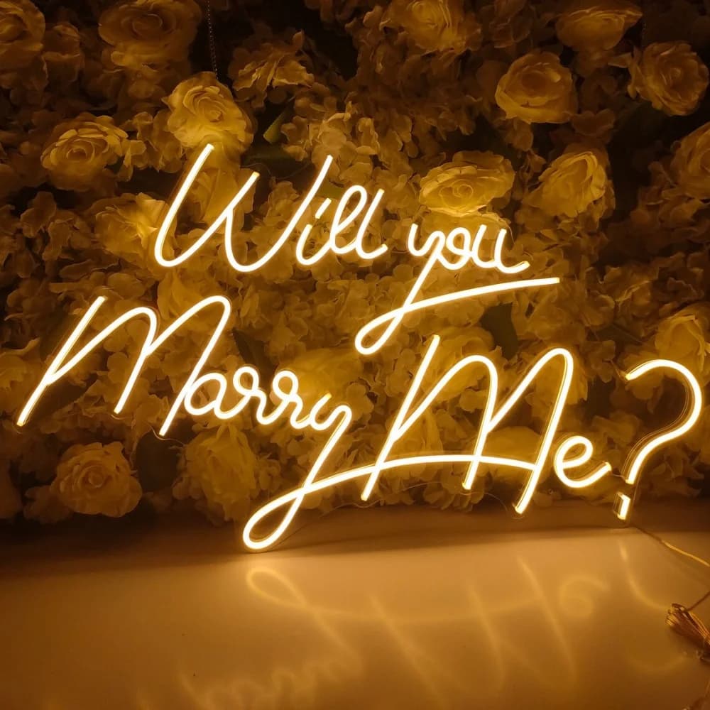 Will You Marry Me Neon Sign USB Powered Led Light Engagement Party Decor Wedding Backdrop Wall Decor Personalized Gift For Her