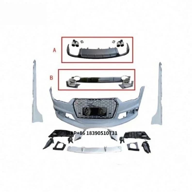 Original Quality A7 S7 Modified RS7 Style Rear Diffuser Grille Side Skirts Front Bumpers Body Kit for  2016-20218